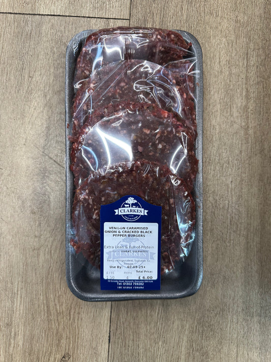 Clarkes Butchers Venison Burgers