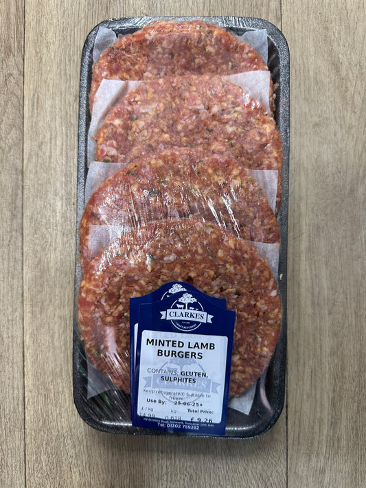 Clarkes Butchers Minted Lamb Burgers