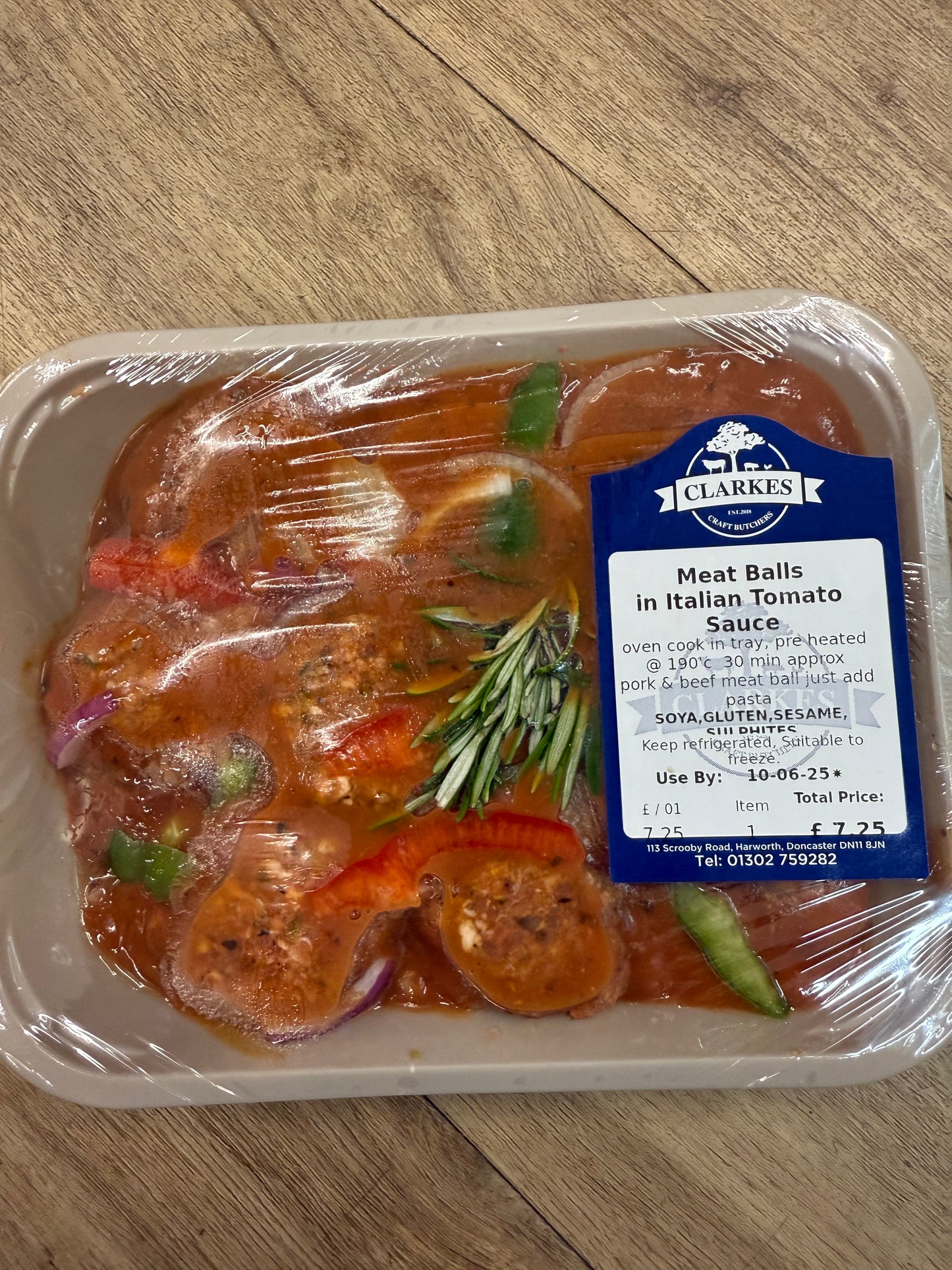 Clarkes Butchers Meat Balls in Italian Tomato Sauce