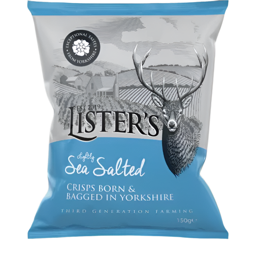 Listers Sea Salted Crisps 150g