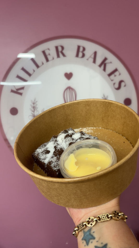 Killer Bakes Chocolate Concrete with Custard