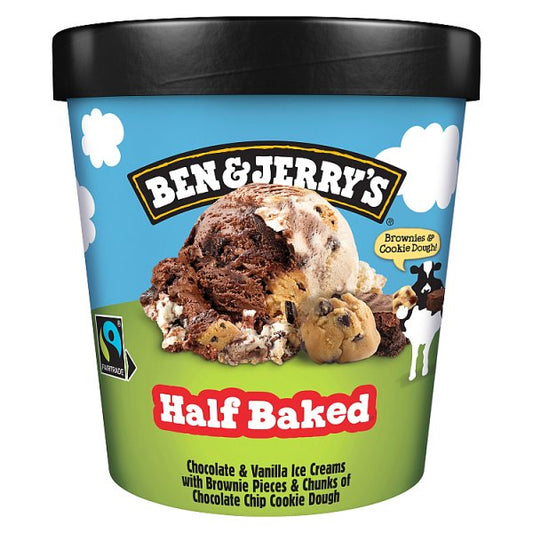 Ben & Jerry's Ice Cream Tub Half Baked 465ml