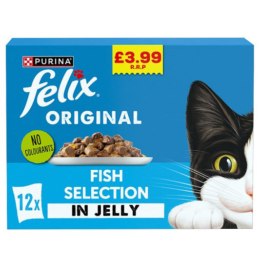 FELIX Original Fish Selection in Jelly Wet Cat Food 12x85g