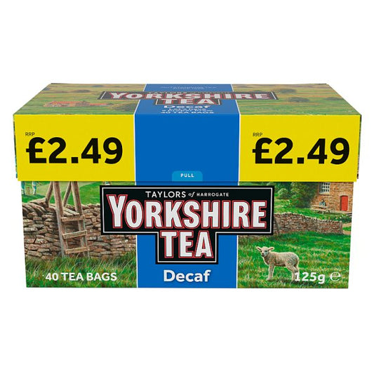 Yorkshire Tea Decaf 40 Tea Bags 125g