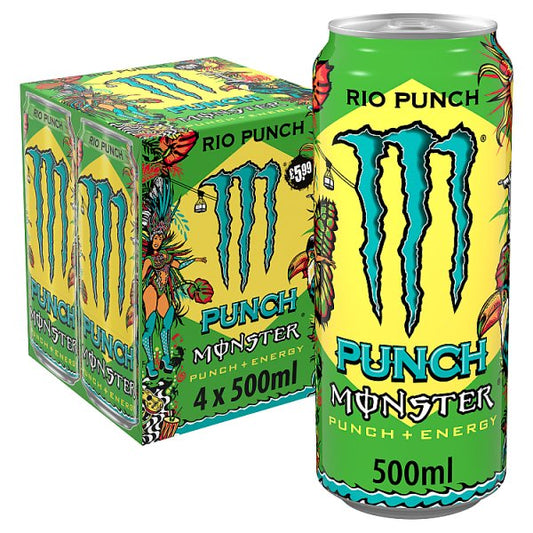 Monster Energy Drink Rio Punch 4 x 500ml