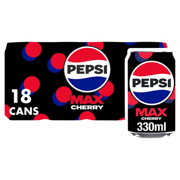 Pepsi Max Cherry Cola Cans 18x330ml