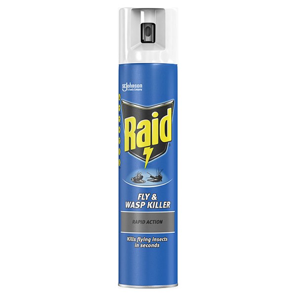 Raid Rapid Action Wasp Mosquito Fly Killer Aerosol Spray 300ml