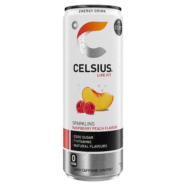 Celsius Energy Drink Sparkling Raspberry Peach 355ml