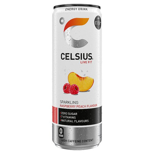 Celsius Energy Drink Sparkling Raspberry Peach 355ml