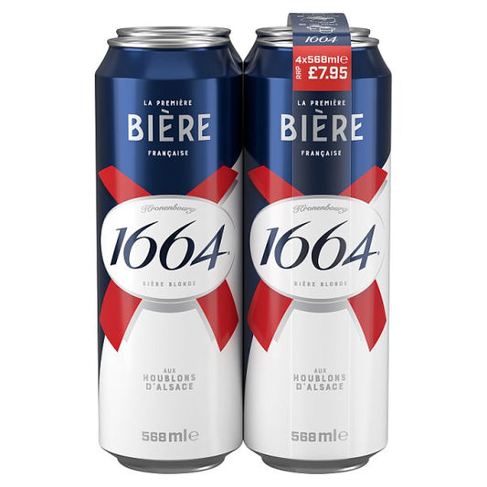 Kronenbourg 1664 Biere 4x568ml (Pint)