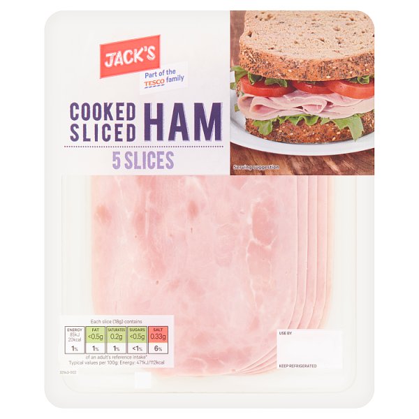 Jack's Cooked Sliced Ham 5 Slices 90g