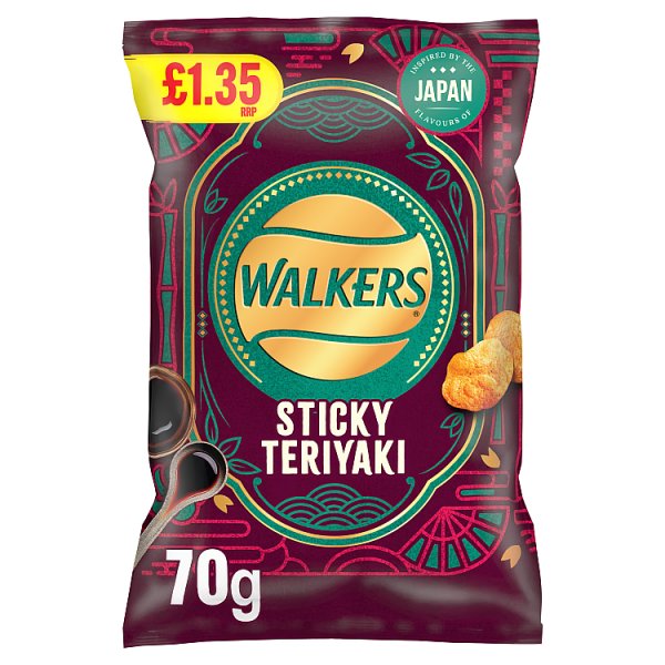 Walkers Sticky Teriyaki Flavour Sharing Crisps 70g