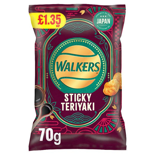 Walkers Sticky Teriyaki Flavour Sharing Crisps 70g