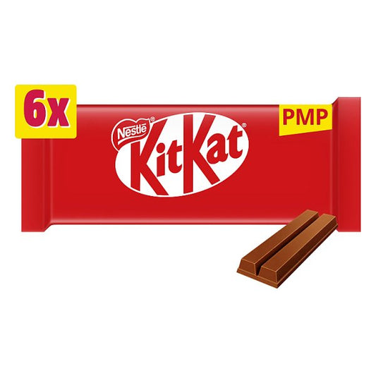 Kit Kat 2 Finger Milk Chocolate Biscuit Bar Multipack 6 Pack