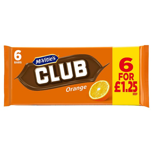 McVitie's Club Orange 6 x 22g