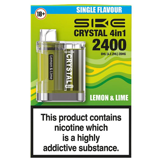 SKE Crystal 4in1 Lemon & Lime 4 x 2ml (20mg)