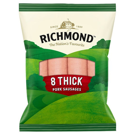 Richmond 8 Thick Pork Sausages 410g