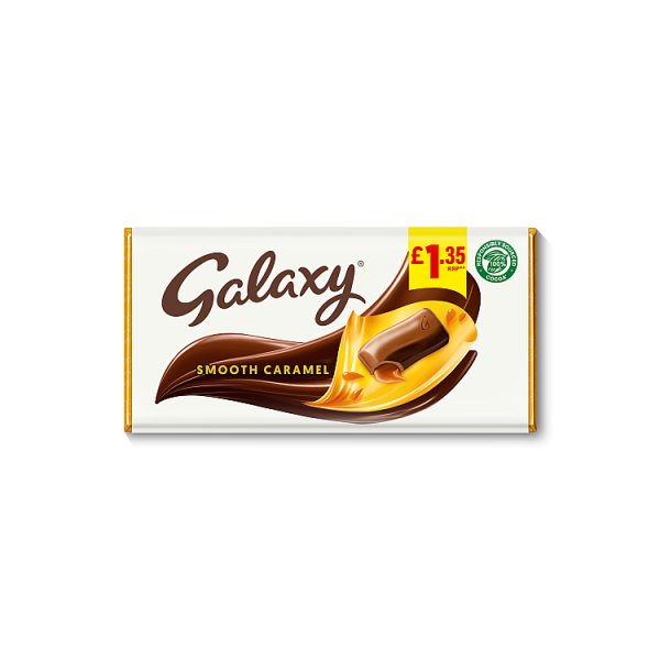 Galaxy Smooth Caramel & Milk Chocolate Block Bar 135g