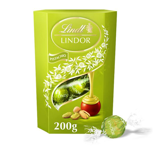 Lindt Lindor Pistachio Milk Chocolate Truffles Box 200g