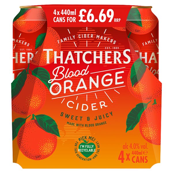 Thatchers Blood Orange Cider 4x440ml