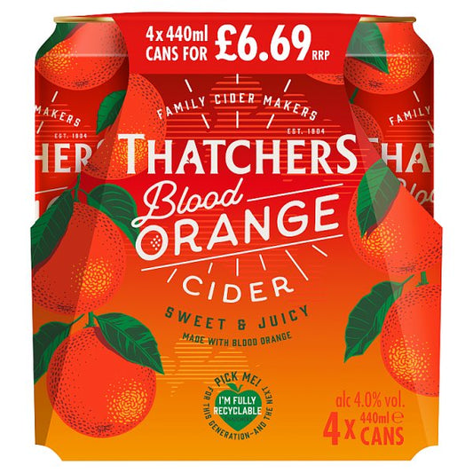 Thatchers Blood Orange Cider 4x440ml