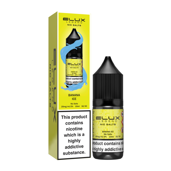 Elux Legend 10ml Nicotine Salt E-Liquids BANANA ICE 10mg Nic Salts