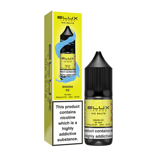 Elux Legend 10ml Nicotine Salt E-Liquids BANANA ICE 20mg Nic Salts