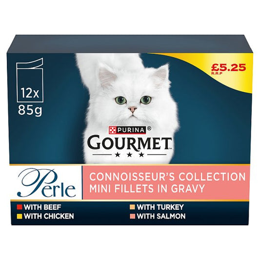 Gourmet Perle Connoisseur's Collection Mini Fillets in Gravy 12 x 85g