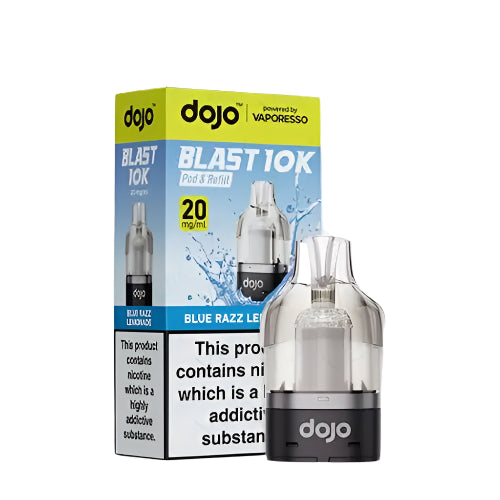 Dojo Blast 10K Prefilled Pod + Refill Container Blue Razz Lemonade