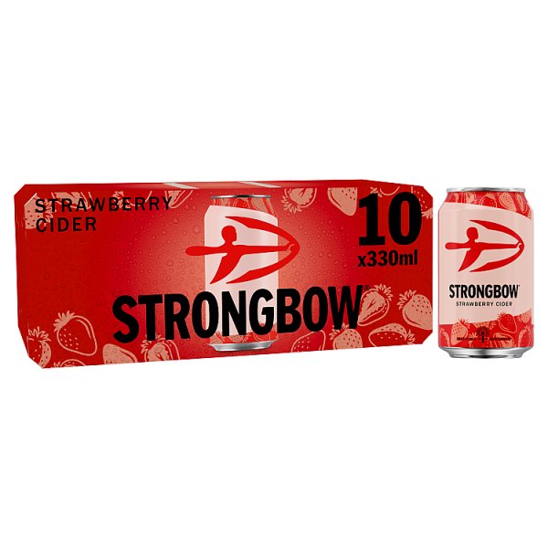 Strongbow Strawberry Cider Cans 10x330ml