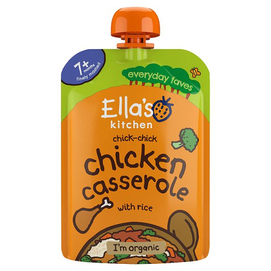 Ella's Kitchen Organic Chicken and Rice Casserole Baby Food Pouch 7+ Months 130g