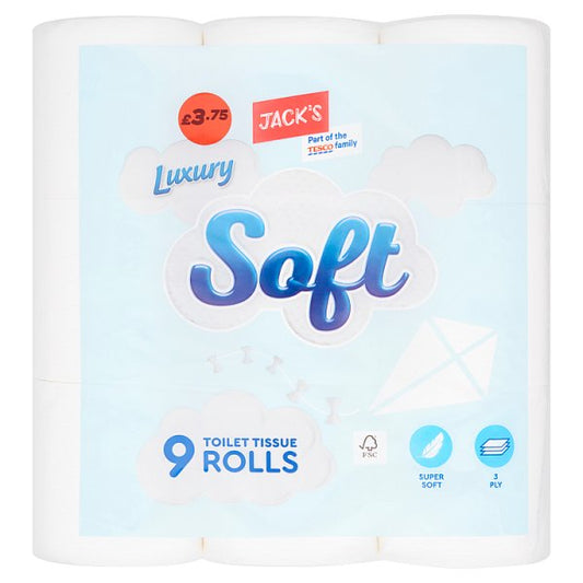 Jack's Luxury Soft Toilet Tissue 9 Rolls