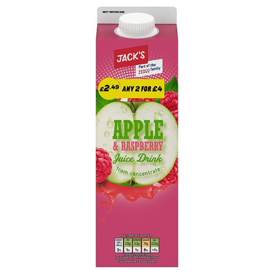 Jack's Apple & Raspberry Juice Drink from Concentrate 1 Litre