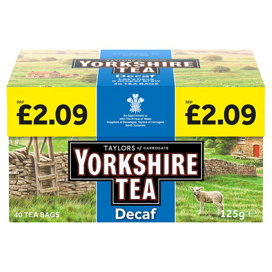 Yorkshire Tea Decaf 40 Tea Bags 125g