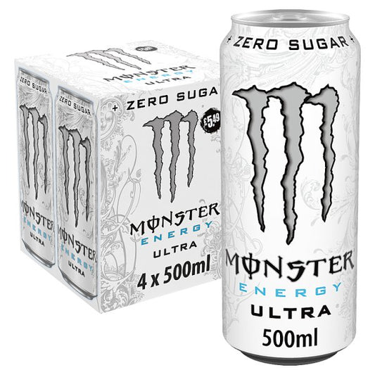 Monster Energy Drink Ultra Zero Sugar 4 x 500ml