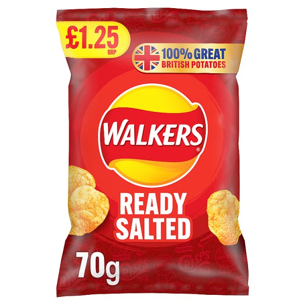 Walkers Crisps Ready Salted 70g