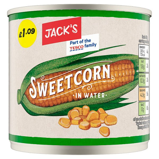 Jack's Sweetcorn in Water 340g