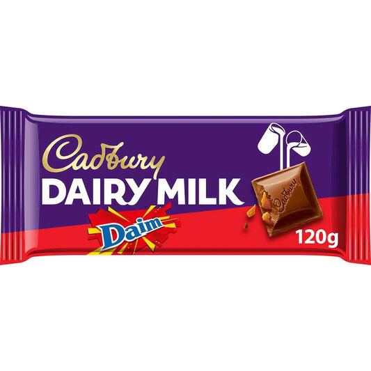 Cadbury Dairy Milk Daim Chocolate Bar 120g