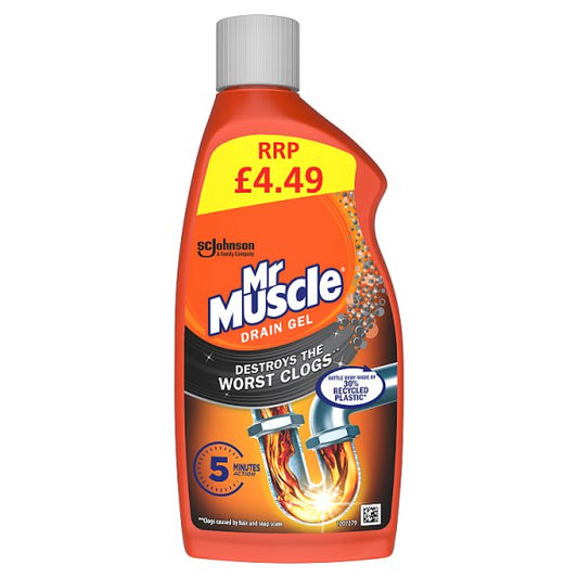 Mr Muscle Drain Gel Plughole Unblocker 500ml