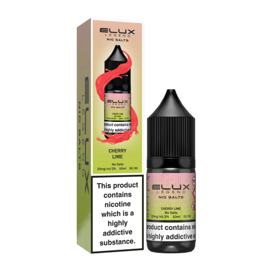 Elux Legend 10ml Nicotine Salt E-Liquids CHERRY LIME 10mg Nic Salts