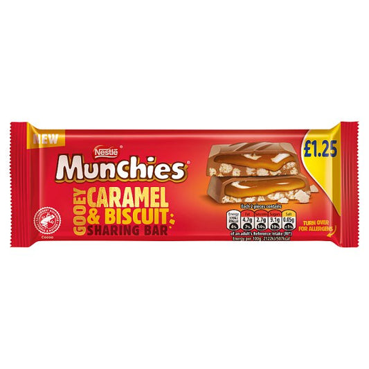 Munchies Caramel & Biscuit Chocolate Sharing Bar 87g