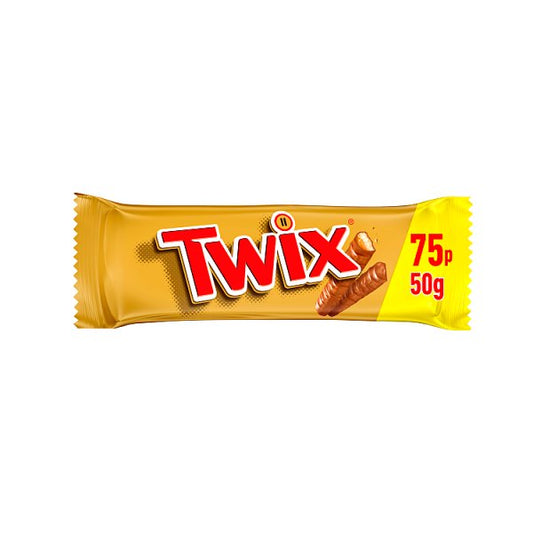 Twix Caramel & Milk Chocolate Fingers 50g