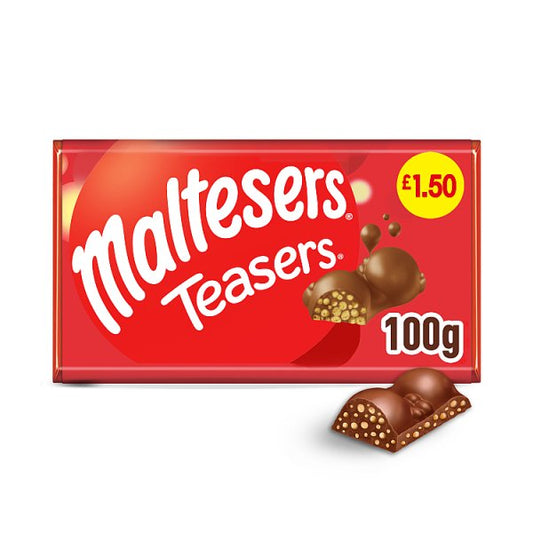 Maltesers Teasers Milk Chocolate & Honeycomb Block Bar 100g
