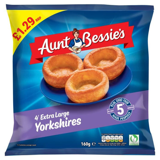 Aunt Bessie's 4 Extra Large Yorkshire Puddings 160g