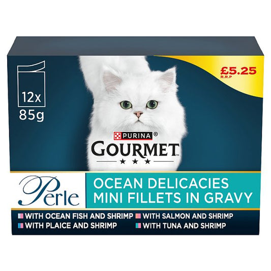 Gourmet Perle Ocean Delicacies Mini Fillets in Gravy 12 x 85g (1020g)