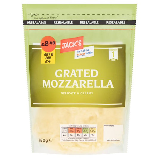 Jack's Grated Mozzarella 180g