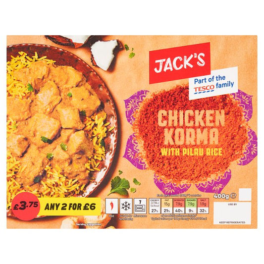 Jack's Chicken Korma with Pilau Rice 400g