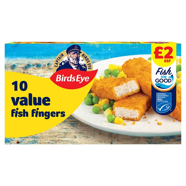 Birds Eye 10 Fish Fingers Value 250g