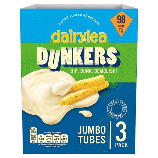 Dairylea Dunkers Jumbo Tubes Cheese Snacks 3 x 41g (123g)