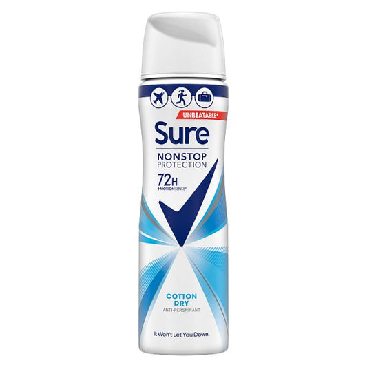 Sure Cotton Dry Nonstop Protection Compressed Anti-perspirant Aerosol 75ml